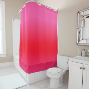 Pink and Red Gradient Shower Curtain