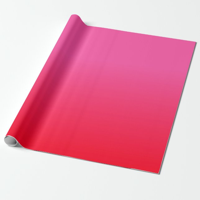 Pink and Red Gradient Wrapping Paper (Unrolled)