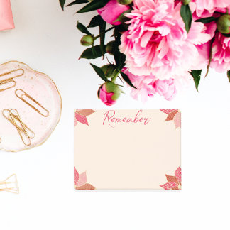 Pink and Red Happy Flower  Post-it Notes