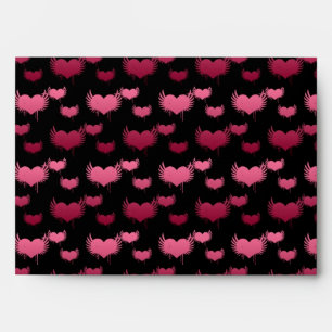 Pink and Red Hearts Pattern Envelope