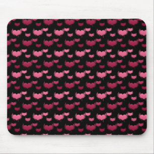 Pink and Red Hearts Pattern Mouse Pad