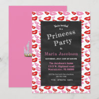 Pink and red lipstick print