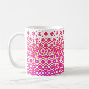 Pink and Red Mosaic Coffee Mug
