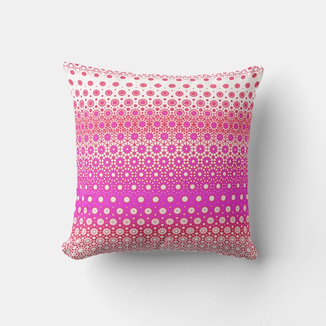 Pink and Red Mosaic Cushion (Front)