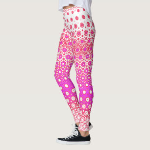 Pink and Red Mosaic Leggings