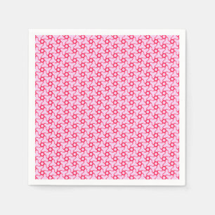 Pink and Red Mosaic Napkin