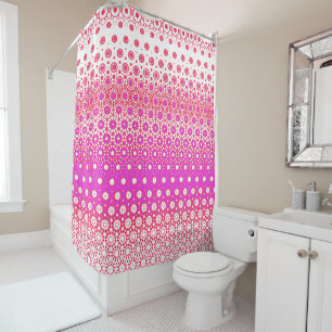 Pink and Red Mosaic Shower Curtain