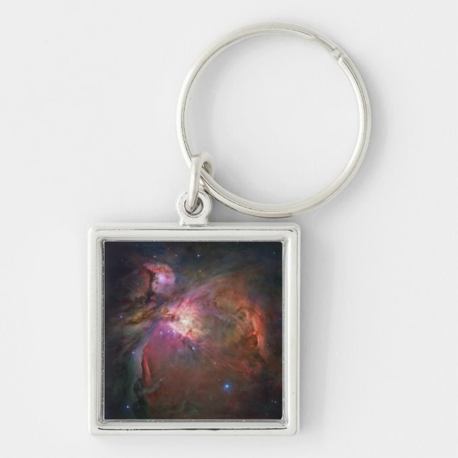 Pink and Red Orion Nebula Key Ring (Front)