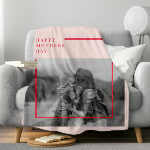 Pink and Red Photo Mother's Day Gift Sherpa Blanket