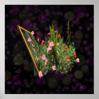Pink And Red Poppy Popout Art,