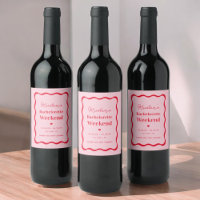 Pink and Red Retro Bachelorette Party Favours