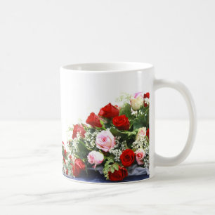Pink And Red Roses Coffee Mug