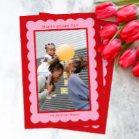 Pink and Red Simple Scallop Photo Frame