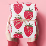 Pink and Red Strawberry Birthday Wrapping Paper Sheet<br><div class="desc">Wrap your gifts in sweetness with our 'Pink and Red Strawberry Birthday Wrapping Paper Sheets'! These delightful sheets feature a vibrant pink and red design adorned with charming strawberry illustrations, perfect for adding a playful and festive touch to any birthday present. Ideal for a strawberry-themed celebration, these wrapping paper sheets...</div>