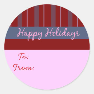 Pink and Red Stripe Gift Tags