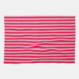 Pink and Red Striped Kitchen Towel