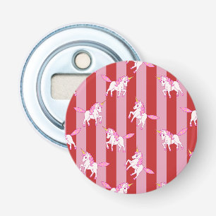 Pink and red striped unicorn  bottle opener