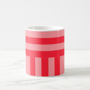 Pink and Red Stripes Coffee Mug