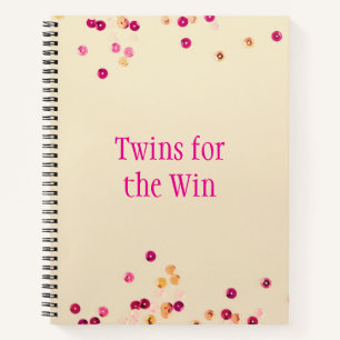Pink and Red Twins for the Win Notebook