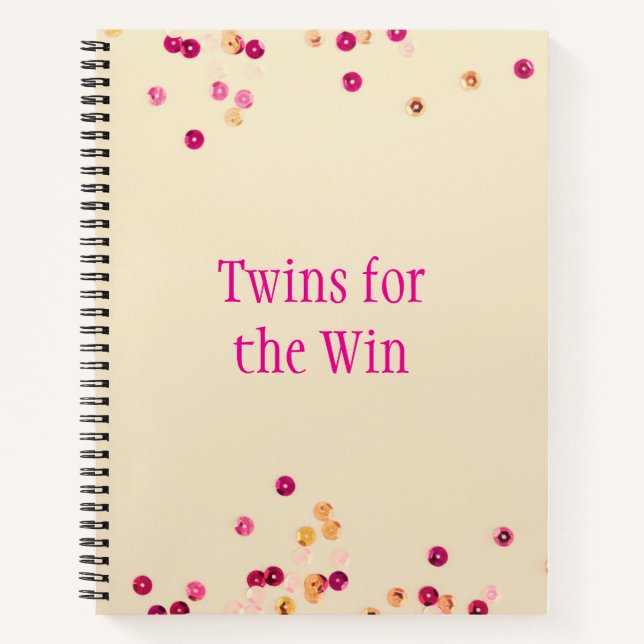 Pink and Red Twins for the Win  Notebook (Front)