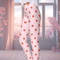 Pink And Red Valentine's Day Winged Heart Pattern