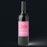 Pink and Red Wavy Border 30th Birthday Party Wine Label<br><div class="desc">Make your 30th birthday celebration extra special with these vibrant pink and red wavy border wine labels! Perfect for a "dirty thirty" party, these wine labels add a fun and stylish touch to your event. Simply peel and stick these labels onto your favourite wine bottles for a personalised and unique...</div>