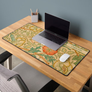 Pink and Rose by William Morris Personalised Desk Mat