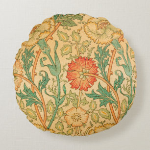 Pink and Rose by William Morris Round Cushion