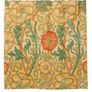 Pink and Rose by William Morris Shower Curtain