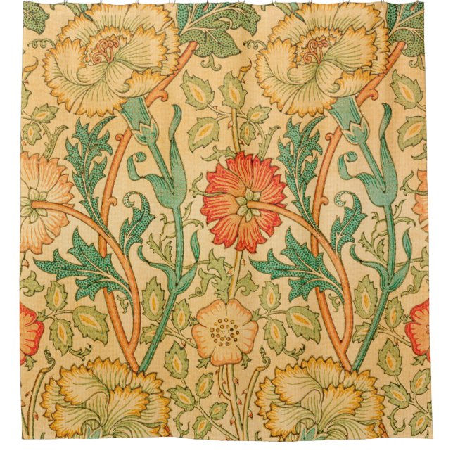Pink and Rose by William Morris Shower Curtain (Front)
