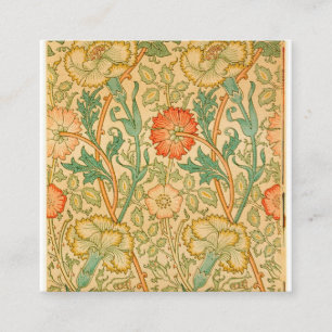 Pink And Rose By William Morris Square Business Card