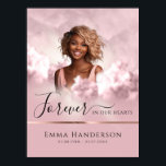 Pink and Rose Gold Memorial Funeral welcome sign<br><div class="desc">Perfect for displaying as a funeral sign or welcome board. Fully customizable on Zazzle for easy personalization. Easy Customization: Personalize your welcome sign directly on Zazzle. Edit text & add photos Please Note: To achieve the same effect as the example image with a clear background and a blurry effect at...</div>