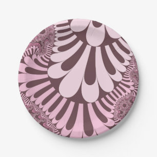 Pink and Rose Loop Paper Plate