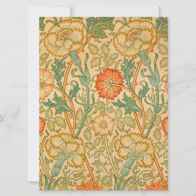 Pink and Rose Pattern (by William Morris) Card (Front)