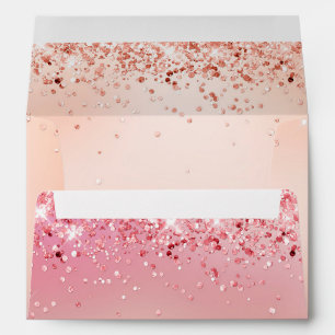Pink and Rose Sparkle Ombre Envelope