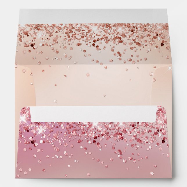 Pink and Rose Sparkle Ombre   Envelope (Back (Bottom))