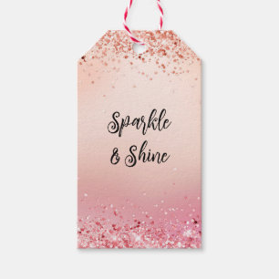 Pink and Rose Sparkle Ombre       Gift Tags