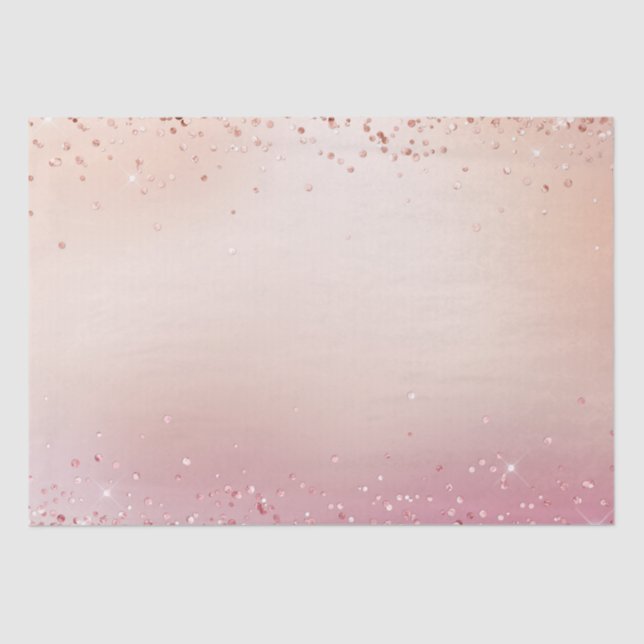 Pink and Rose Sparkle Ombre           Tissue Paper (Front)