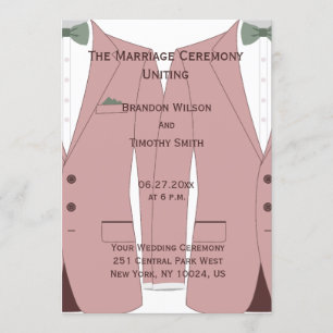 Pink And Sage Gay Wedding Programs