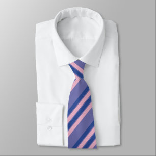 Pink and Shades of Purple Stripes Tie