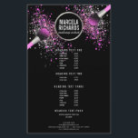 Pink and Silver Blush Confetti Makeup Artist Flyer<br><div class="desc">Coordinates with the Pink and Silver Blush Confetti Makeup Artist Business Card Template by 1201AM. A multi-dimensional "dusting" of makeup confetti flecks adorn this creative makeup artist's flyer template. Your name or business name is styled in the centre for a professional aesthetic. Use these flyers for price lists, service menus,...</div>