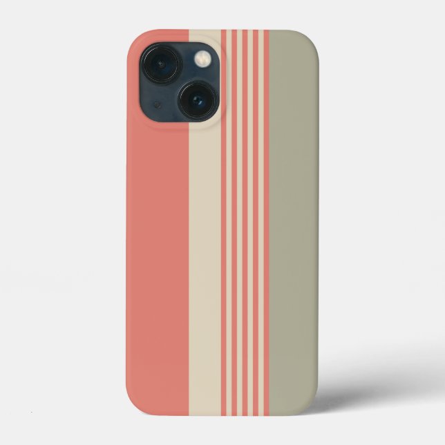 Pink and Silver Striped Case-Mate iPhone Case (Back)
