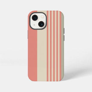 Pink and Silver Striped iPhone 13 Mini Case