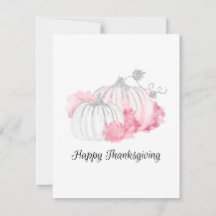 Pink And Silver Watercolor Pumpkins