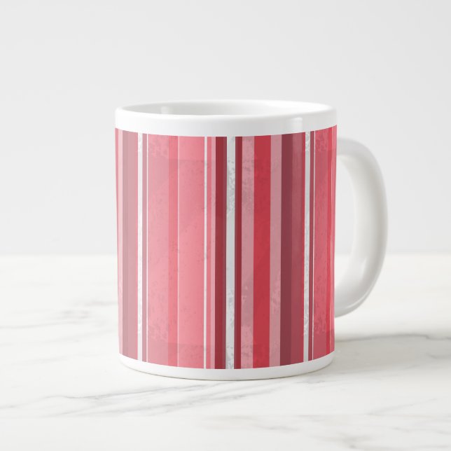 Pink and Stinky Stripes Large Coffee Mug (Front Right)