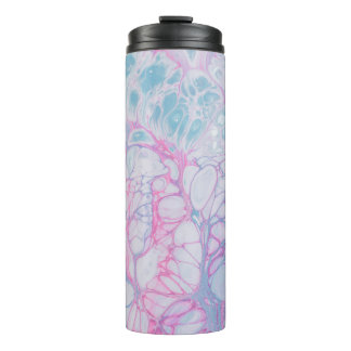 PINK AND TEAL ABSTRACT PAINTING THERMAL TUMBLER