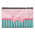 Pink and Teal Damask Stripe Bag