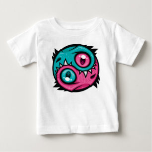 Pink and Teal Yin Yang Dragons Baby T-Shirt