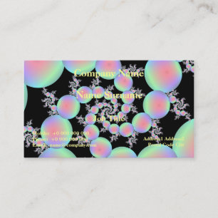 Pink and Turquoise Balloon Spiral Business Card