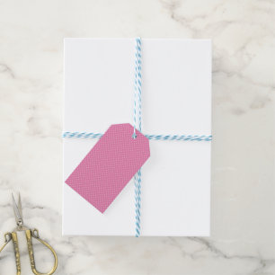 Pink and turquoise blue polkadot pattern gift tags
